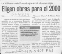 Eligen obras para el 2000