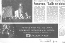 Zamorano, "Caído del cielo"