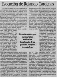 Evocación de Rolando Cárdenas