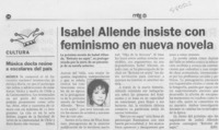 Isabel Allende insiste con feminismo en nueva novela