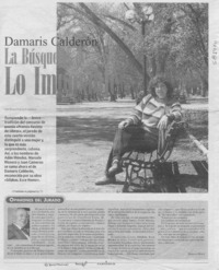 La búsqueda de lo imposible  [artículo] María Teresa Cárdenas