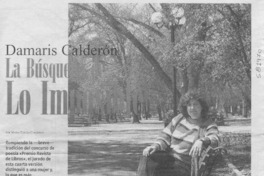 La búsqueda de lo imposible  [artículo] María Teresa Cárdenas