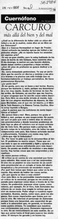 Carcuro más allá del bien y del mal  [artículo] Melanie Jösh