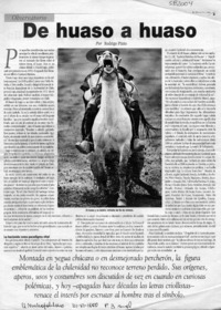 De huaso a huaso  [artículo] Rodrigo Pinto