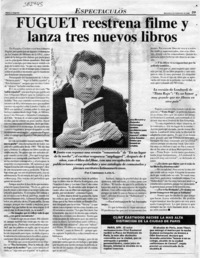 Fuguet reestrena filme y lanza tres nuevos libros  [artículo] Constanza León A.