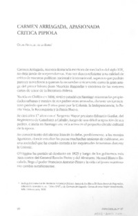 Carmen Arriagada, apasionada crítica pipiola