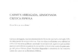 Carmen Arriagada, apasionada crítica pipiola
