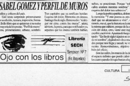 Isabel Gómez y perfil de muros  [artículo]