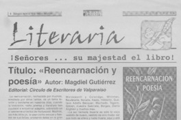 Reencarnación y poesía  [artículo] Luis Paz