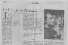 La voz de los noventa  [artículo] Juan Andrés Piña