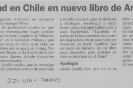 Homosexualidad en Chile en nuevo libro de André Jouffé  [artículo] Erika Montecinos