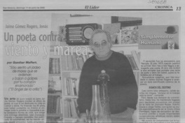 Un poeta contra viento y marea  [artículo] Gunther Malfert