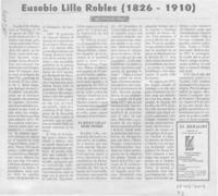Eusebio Lillo Robles (1826-1910)  [artículo] Miguel Ramírez Cortés