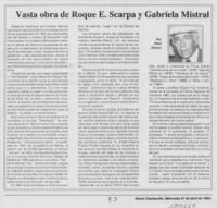 Vasta obra de Roque E. Scarpa y G. Mistral