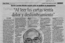 "Al leer las cartas sentía dolor y deslumbramiento"  [artículo] Willy Haltenhoff