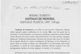 Santiago de memoria  [artículo] Daniela Goñi