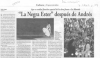"La negra Ester" después de Andrés