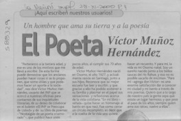 El poeta Víctor Muñoz Hernández  [artículo]