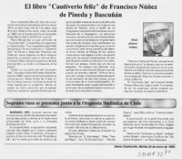 El libro "Cautiverio feliz" de Francisco Núñez de Pineda y Bascuñan  [artículo] Oriel Álvarez Gómez
