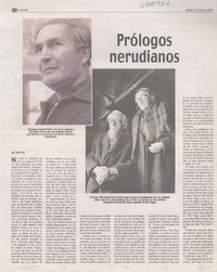 Prólogos nerudianos  [artículo] Sara Vial
