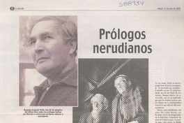 Prólogos nerudianos  [artículo] Sara Vial