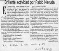 Brillante actividad por Pablo Neruda