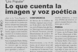 Lo Que cuenta la imagen y voz poética