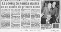 La Poesía de Neruda viajará en un coche de primera clase