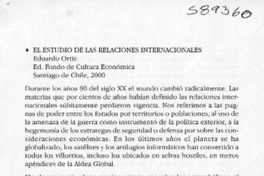 El estudio de las relaciones internacionales  [artículo]