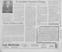 El novelista Francisco Ortega  [artículo] Carlos Ibacache I.