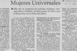 Mujeres universales  [artículo]