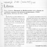 Programa de Re-Encuentro con la Iglesia de católicos alejados por motivos matrimoniales  [artículo] Fernando Vives