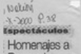 Homenajes a Parra a la espera del Nobel  [artículo]