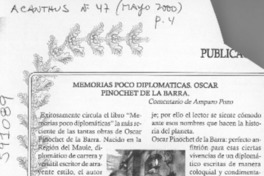 Memorias poco diplomáticas, Oscar Pinochet de la Barra  [artículo] Amparo Pozo