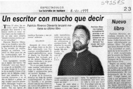 Un escritor con mucho que decir  [artículo]