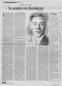 Su nombre era Recabarren  [artículo] Angel Pizarro