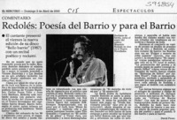 Redolés, poesía del barrio y para el barrio  [artículo] David Ponce