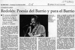Redolés, poesía del barrio y para el barrio  [artículo] David Ponce