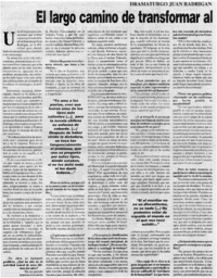 El largo camino de transformar al hombre por dentro