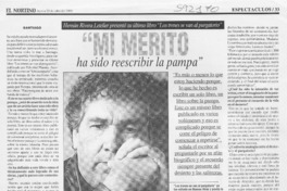 "Mi mérito ha sido reescribir la pampa"  [artículo]