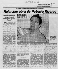 Relanzan obra de Patricio Riveros  [artículo]