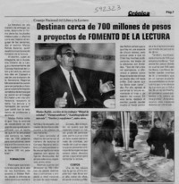 Destinan cerca de 700 millones de pesos a proyectos de Fomento de la Lectura  [artículo]