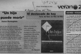 Un hijo no puede morir  [artículo] Tito Valenzuela