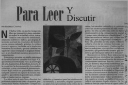 Para leer y discutir  [artículo] Rodrigo Cánovas