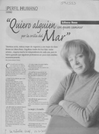 "Quiero alguien con quien caminar por la orilla del mar"  [artículo] Carola Gómez Muñoz