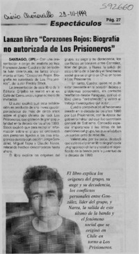 Lanzan libro "Corazones rojos, biografía no autorizada de Los Prisioneros"  [artículo]