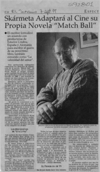 Skármeta adaptará al cine su propia novela "Match ball"  [artículo]