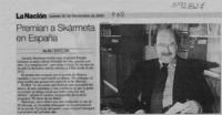 Premian a Skármeta en España  [artículo]