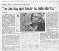 "Lo que hay que hacer es entenderlos"