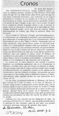 Una conferencia-tertulia  [artículo] Carlos René Ibacache